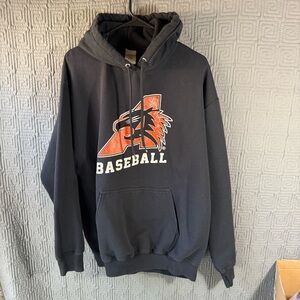 Port And Company Pullover Sweater Mens XL Black Aledo Texas Baseball Hoodie